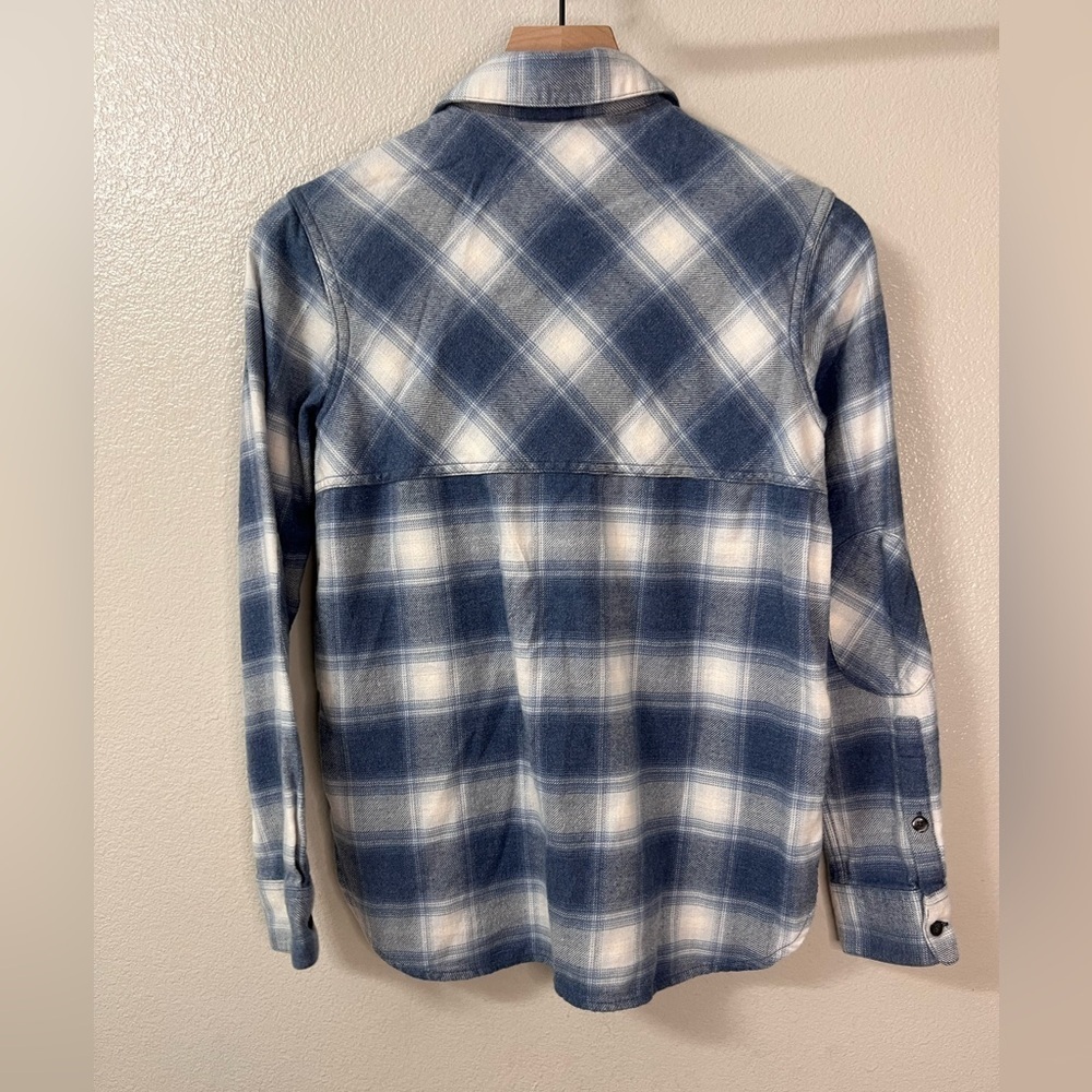 Pendleton Women's Double-Brushed Cotton Flannel Plaid Elbow Patch Shirt XXS - Picture 4 of 6
